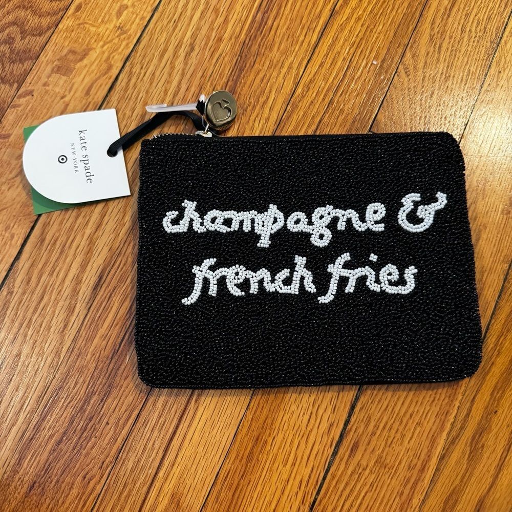 Kate Spade for Target Champage & French Fries Beaded Pouch